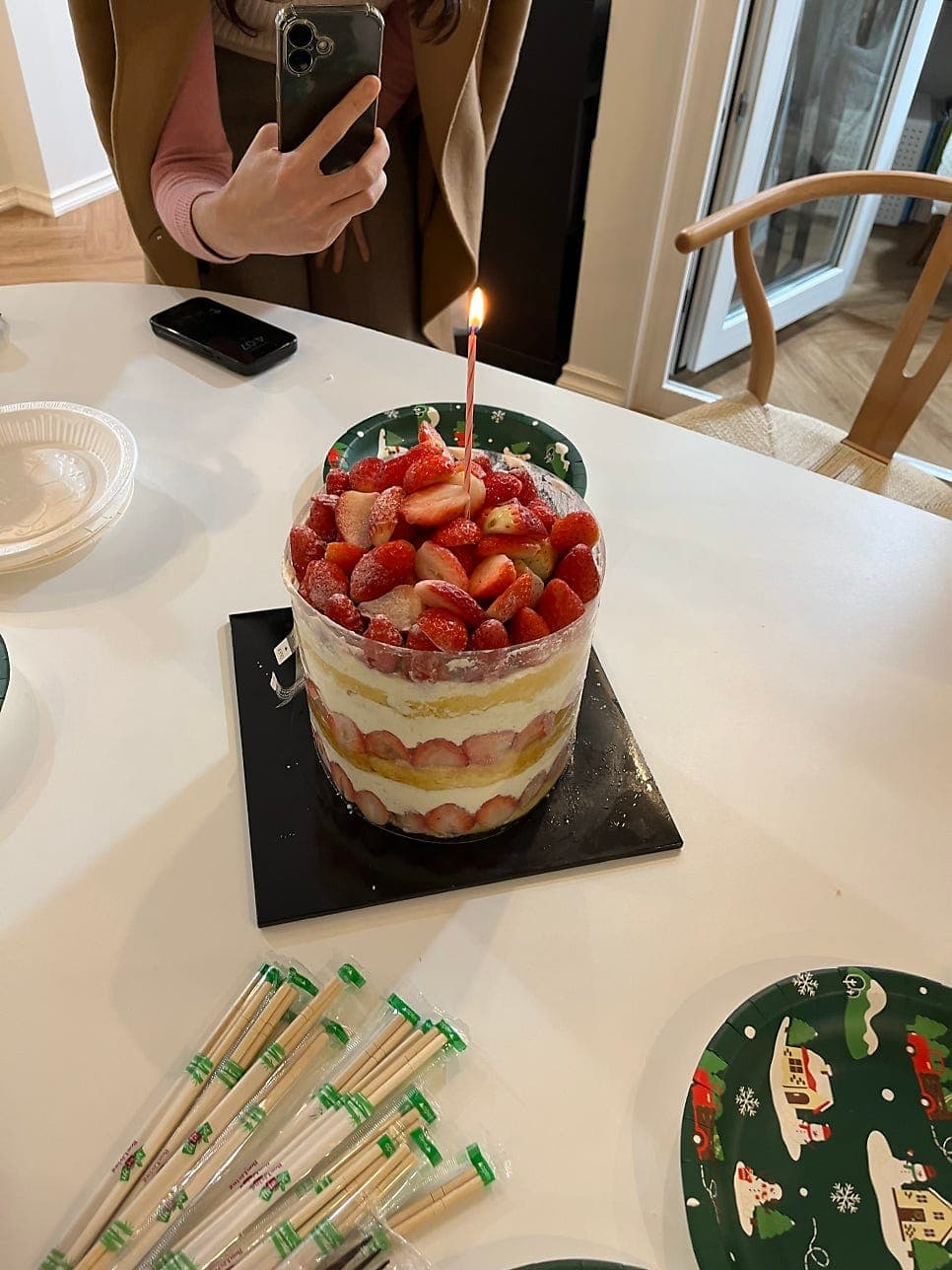 연말 딸기시루 & 두쫀쿠 파티 ♡
